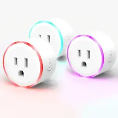 GENERICO - Enchufe Inteligente Sencillo RGB WiFi Compatible Alexa Google Home