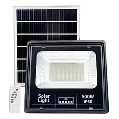 GENERICO - Reflector Led 500w Luz Blanca Frío Jortan Con Panel Solar