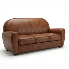 22 GRADOS DECORACION - Sofá Club 190cm x 85cm Cuero natural
