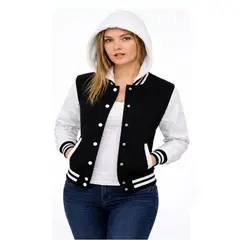 URBANISTA - CHAQUETA PARA MUJER TIPO BEISBOLERA CON CAPOTA