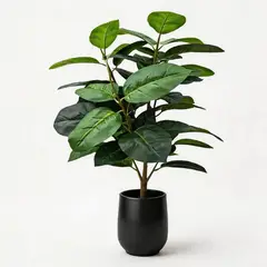 POLASUP - Planta Artificial Árbol Hoja Grande 1 Metro Realista Decorativa Apartamentos Oficina Interior