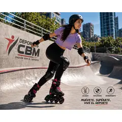 WONDER SPORT - PATINES EN LINEA SEMI PROFESIONAL WONDER NEGROS TALLA M 35-38