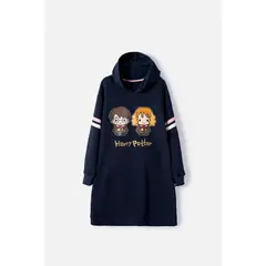 WARNER BROS - Vestido de Harry Potter con capucha azul para niña