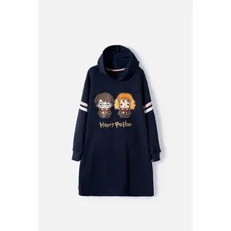 WARNER BROS - Vestido de Harry Potter con capucha azul para niña