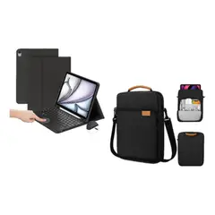 GENERICO - ESTUCHE TECLADO CON TRACK PAD PARA SAMSUNG S10S9S8S7 + BOLSO NEGRO
