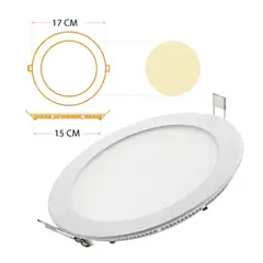 MERCURY - Panel Led Redondo Incrustar 12W Luz Calida