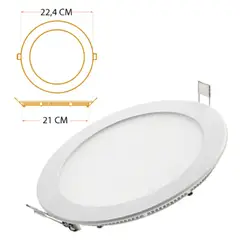 MERCURY - Panel Led Redondo Incrustar 18W Luz Blanco