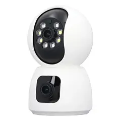 GENERICO - Camara De Seguridad Doble Lente Wifi gira 360°