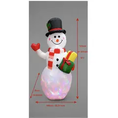 GENERICO - Muñeco De Nieve Inflable Grande Navidad Luces Led Decoración