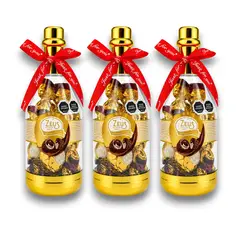 ZEUS - Botella Pequeña Rellena de Bombones de Chocolate 3und X42g
