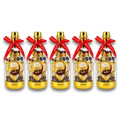 ZEUS - Botella Pequeña Rellena de Bombones de Chocolate 5und X42g