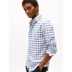 TOMMY HILFIGER - Camisa azul heritage oxford de manga larga