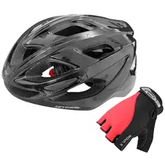 ONTRAIL - Casco Bicicleta Cluz + Guante Gel Ciclismo Mtb Ruta Patinaj