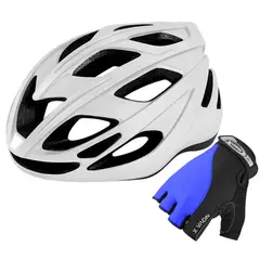 ONTRAIL - Casco Bicicleta C luz + Guante Gel Ciclismo Mtb Ruta Patinaj