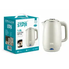 GENERICO - Tetera Hervidor De Agua Eléctrico 1.8l Con Led Winning Star