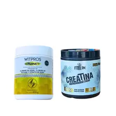 GENERICO - Combo Rendimiento Total Creatina 100% + Witpro Hidratante con Electrolitos 400g