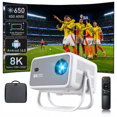 COLME TECHNOLOGY HOME - Proyector Android 8K Auto Focus Wifi Bluetooth 650Ansi TP350
