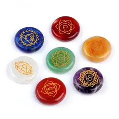 GENERICO - Cuarzos 7 Chakras Dayoshop Runas 2.5 cm Energía Espiritual Estuche