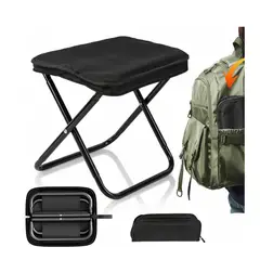 GENERAL - Silla Plegable Portátil Ultra Ligera Resistente Camping T2 Negro