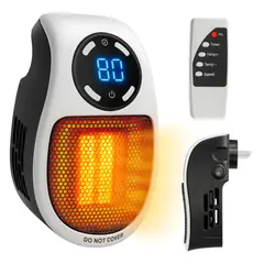 TECNOHOGAR JS - Calefactor Calentador Ambiente Eléctrico Portátil Control