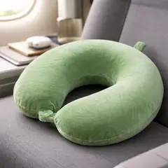 GENERICO - Almohada De Viaje Ergonómica, En Espuma Viscoelastica Color Verde