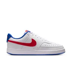 NIKE - Tenis Court Vision Lo Hombre-Blanco/Rojo