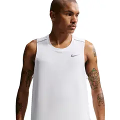 NIKE - Camiseta Sin Mangas Df Miler Tank Top Hombre-Blanco