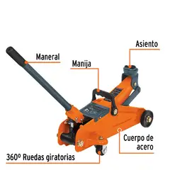 TRUPER - Gato Hidráulico Con Ruedas 2 Toneladas +maletín REF 14804