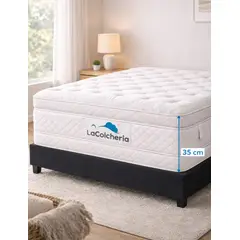 GENERICO - COLCHON DOBLE PILLOW SEMIORTOPEDICO 1.60X1.90cm