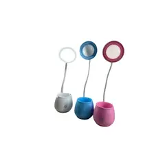 MAZUGI - Lámpara LED USB Flexible Con Portalápices Escritorio