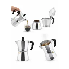 GENERICO - Cafetera Moka Manual Premium 3 Tazas 150 Ml