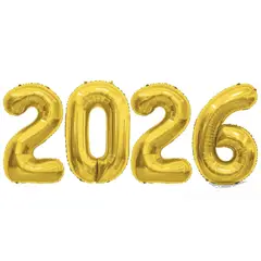 GENERICO - Globo Metalizado Número 2026 de 32" Dorado