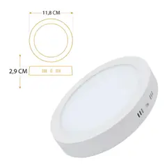 MERCURY - Panel Led Redondo Sobreponer 6W Luz Blanco