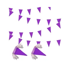 GENERICO - Banderin Plástico 10 metros Morado