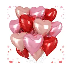 GENERICO - Globo Metalizado Corazón 18" x 12 Pcs