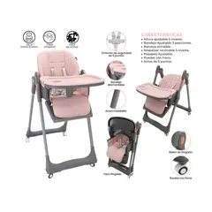 BEBESITOS - SILA COMEDOR PARA BEBÉ CON RUEDA Y PLEGABLE MARCA