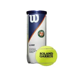 WILSON - Tarro de Pelotas de Tenis Roland Garros All Court FCT x3