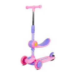 QMAX - Monopatin Tri Scooter 2 En 1 Sit And Scoot Girl