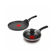 IMUSA - Set Miniplancha 21 cm + Cacerola 16 cm Talent Negro