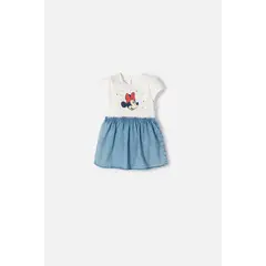 DISNEY - Vestido de Minnie Mouse marfil para bebé niña