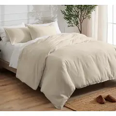 GENERICO - Duvet Cover Forro De Plumon Doble Beige Mic Liso