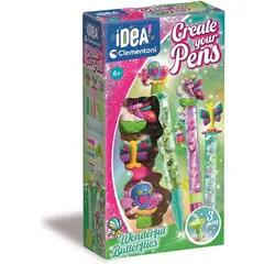 CLEMENTONI - Juego Kit Crea Bolígrafos Personalizados Para Niños Niñas