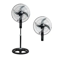 ALTEZZA - Ventilador Pedestal 18 Malla Metálica Negro Pro