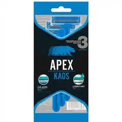 APEX - Cuchilla de Afeitar Desechable 2 Hojas Hombre X 3 und Unidades -