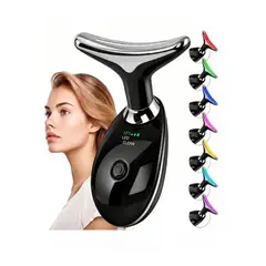 TELEVENTAS COM - Masajeador facial antiarrugas recargable con luz LED 7 colores