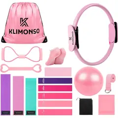 GENERICO - Kit Yoga Y Pilates En Casa Con Aro Pelota Y Bandas