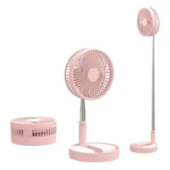 CHINA - Ventilador Aire Acondicionado Recargable Plegable rosa