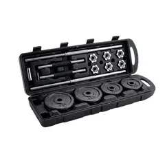 K6 - Kit De Pesas 50kg - Mancuernas, Barra Larga Y Estuche Pro