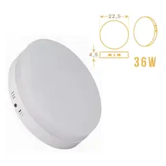 MERCURY - Panel led Redondo Sobreponer Frameless 36W Blanco