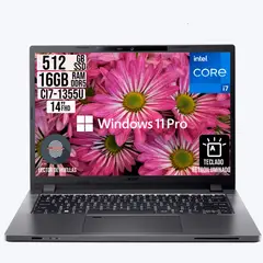 ACER - Portatil Travelmate Intel Core i7-1355U RAM 16GB SSD 512GB LCD 14 W11 Profesional